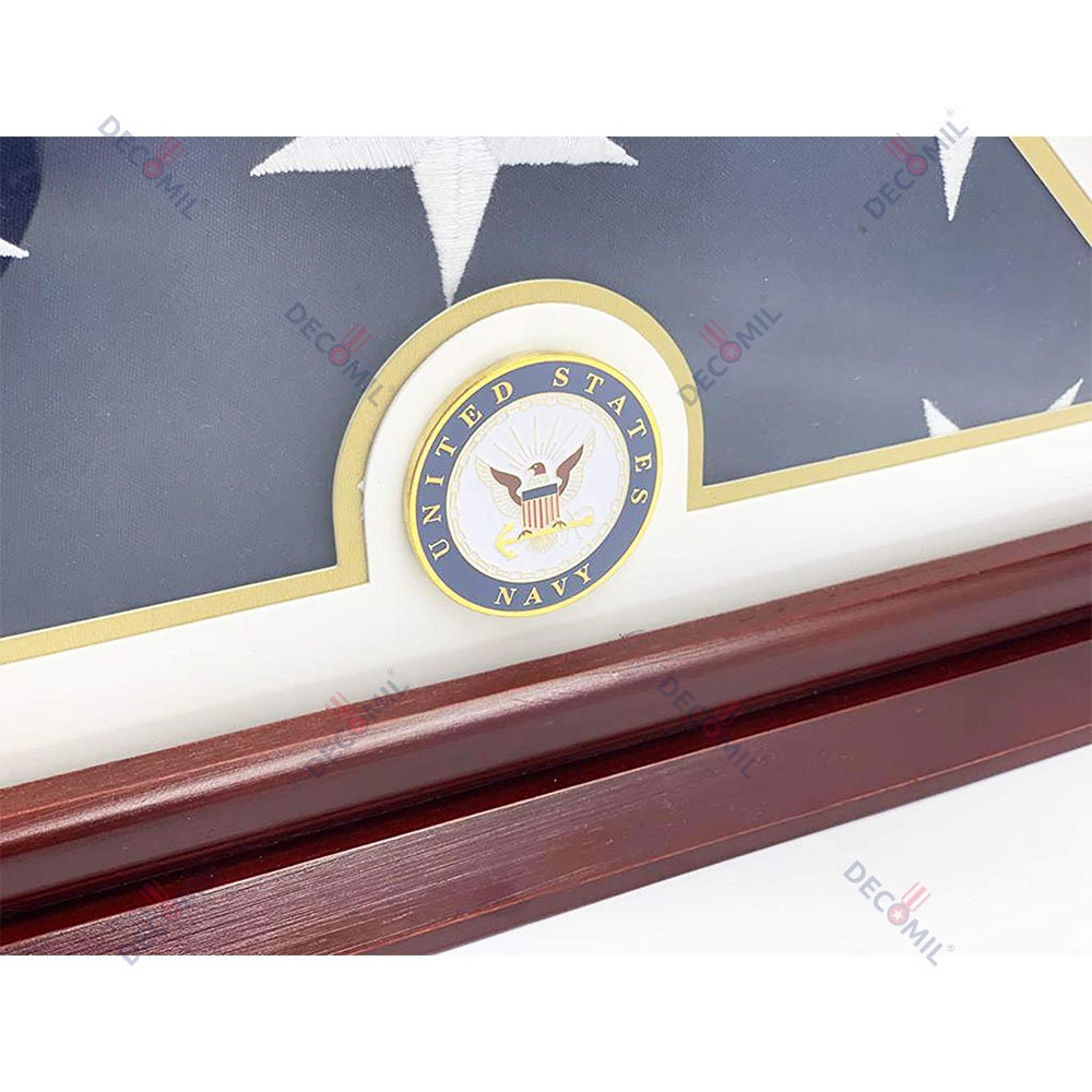 DECOMIL - 3x5 Flag Display Case Con Certificato & Documento