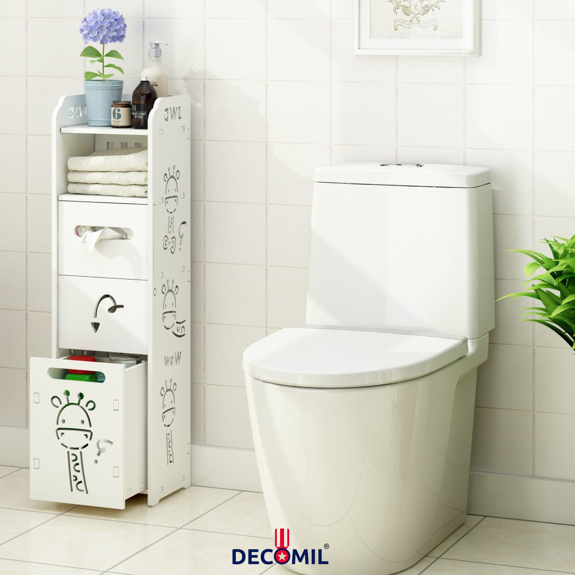 DECOMIL Small Bathroom Storage Cabinet Bathroom Storage - Etsy