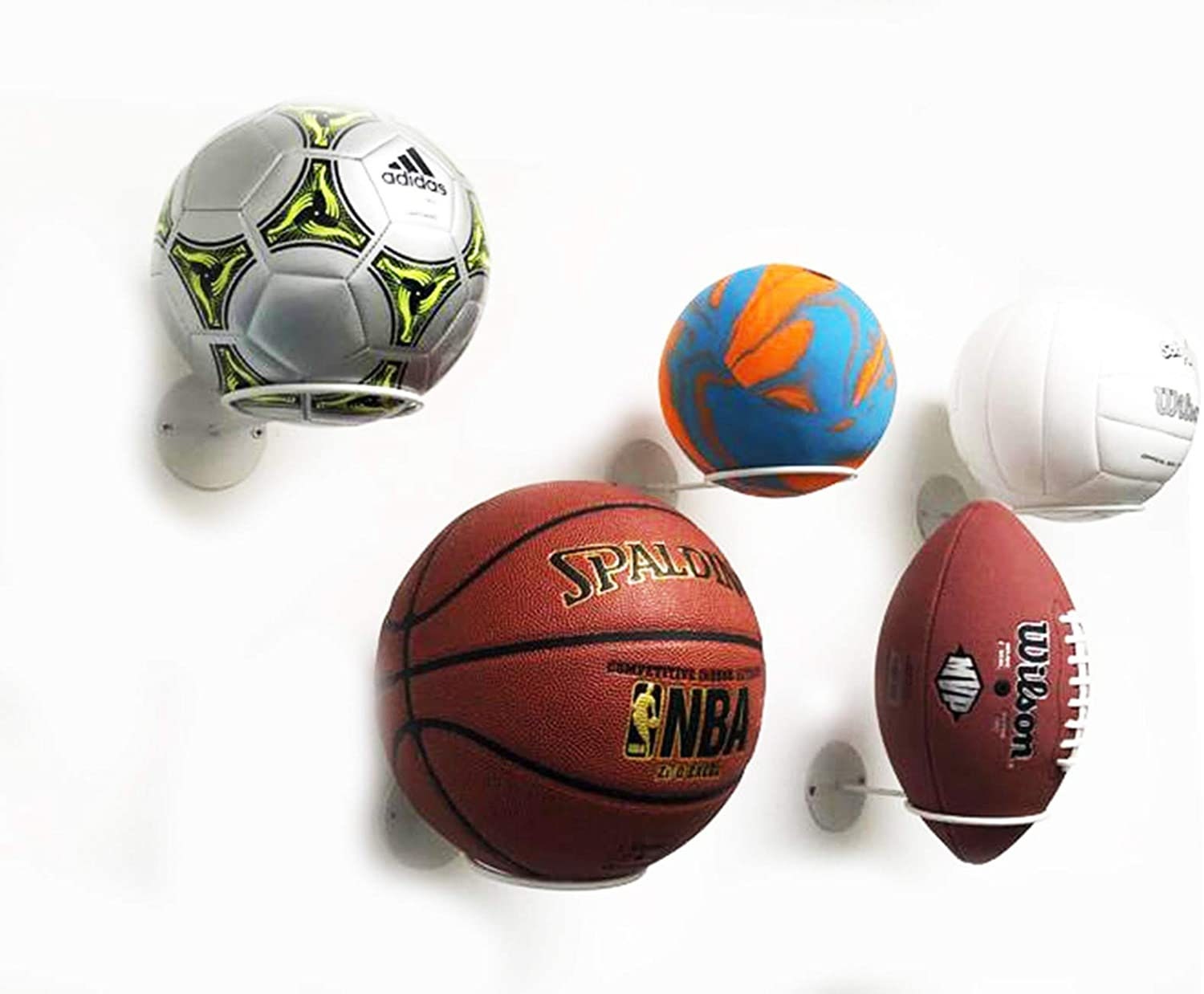 DECOMIL Universal Ball Rack Holder – Space Saver Wall Mount Display ...