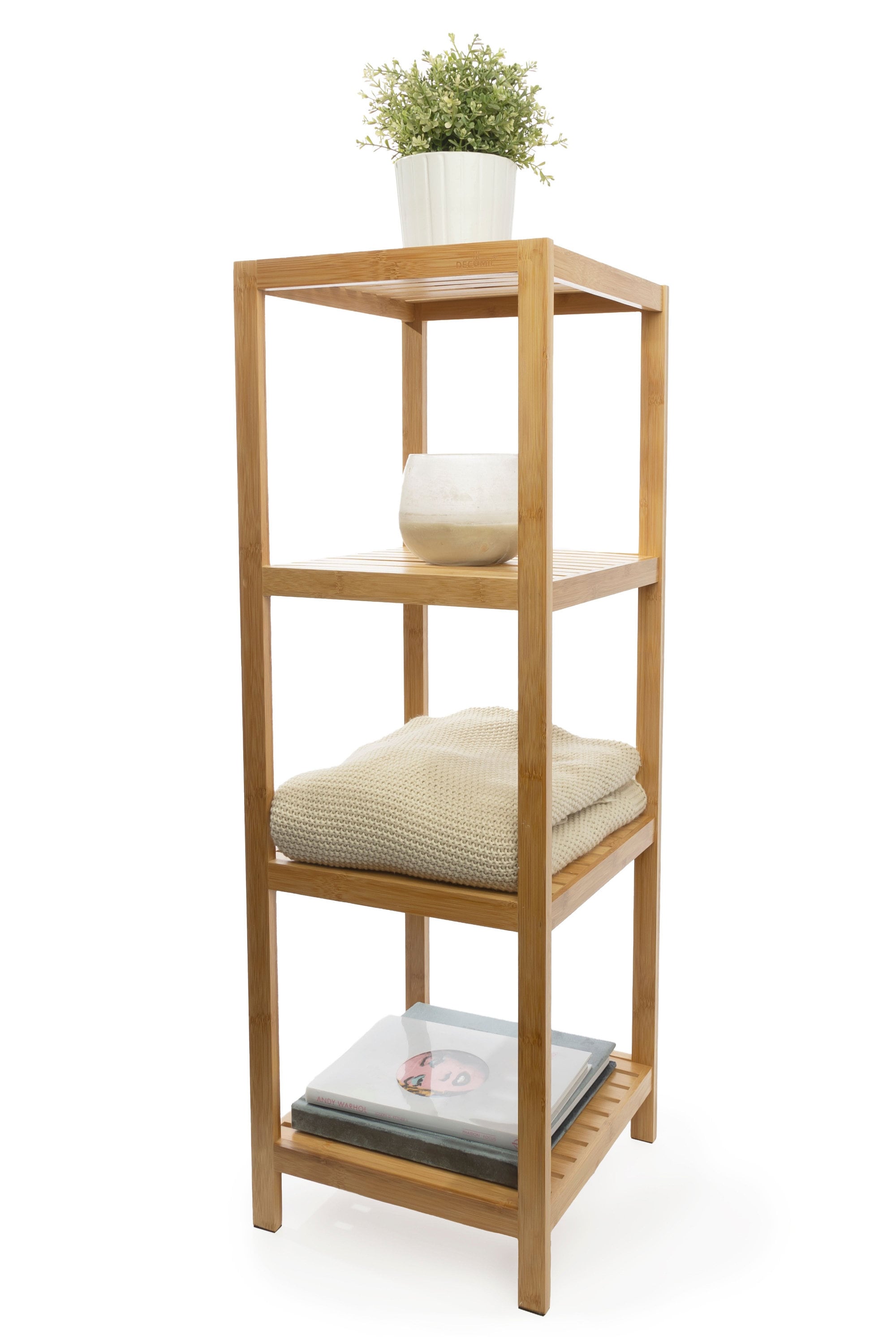 DECOMIL 4 Tier Bamboo Standing Shelf Freestanding Bathroom - Etsy Canada