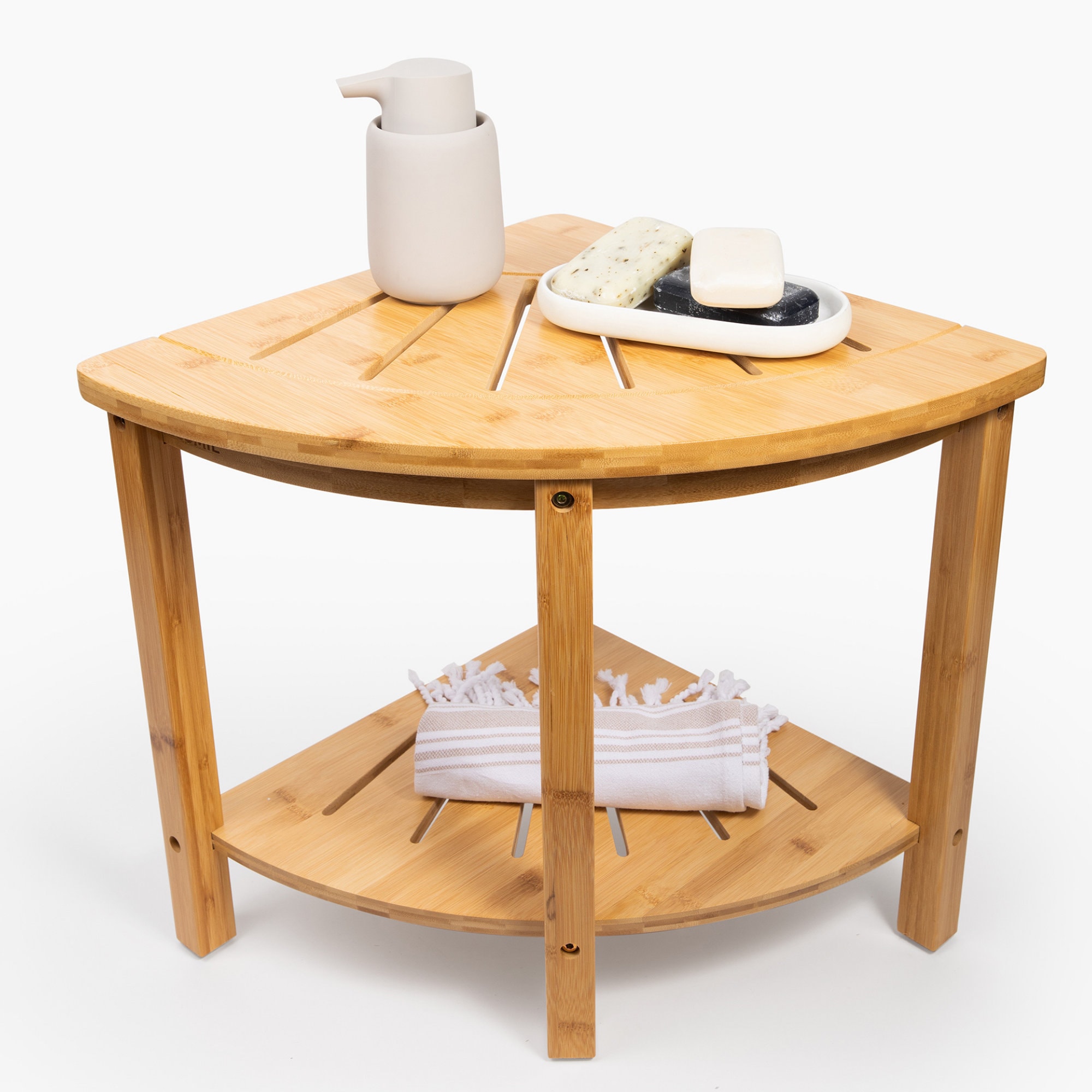 Decomil bamboo Corner Shower Bench I Corner Shower Bench Seat I Bath Stools for Shower I Bamboo Shower Stool I Shower Seat for Inside Shower Etsy