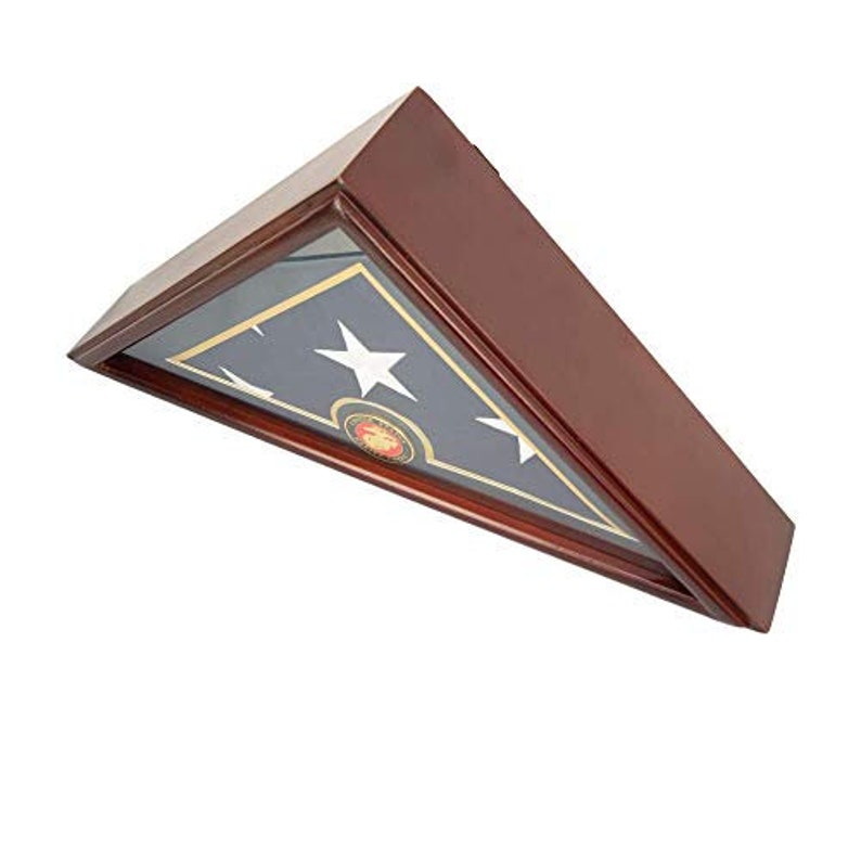 Marine Flag Display Case Box 5x9 Burial Funeral Veteran Etsy