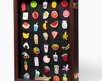 Large Pin Display Case – Lockable Medal Shadow Box (19x14)