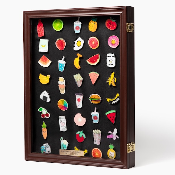 Large Pin Display Case – Lockable Medal Shadow Box (19x14)