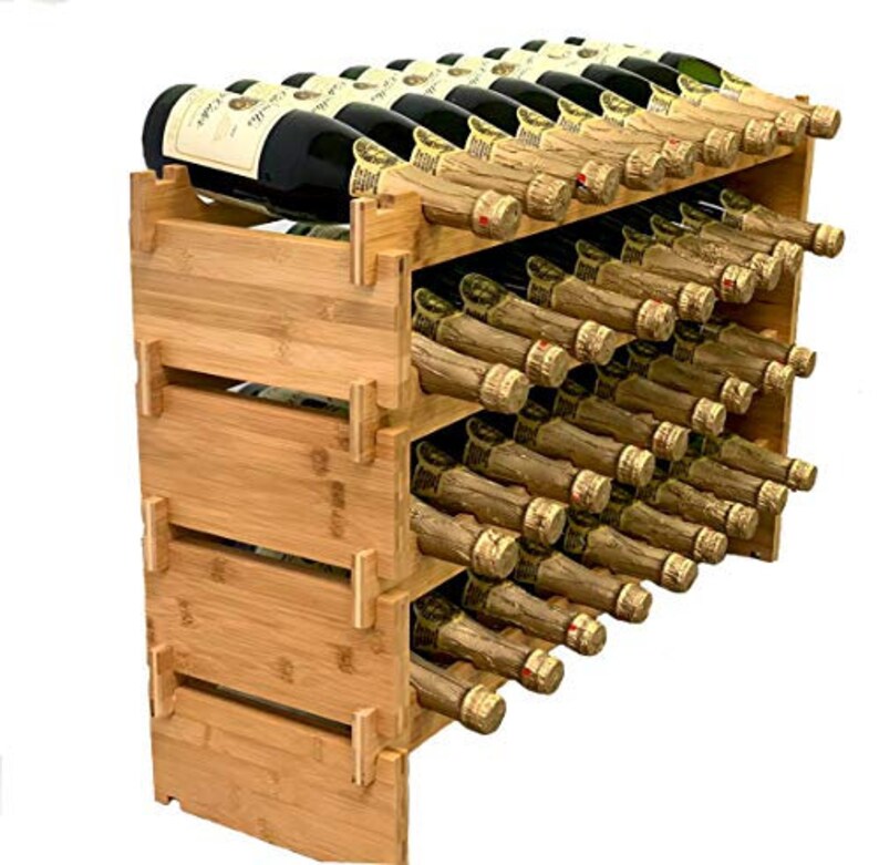 36 Bottle Stackable Modular Wine Rack Wine Storage Rack Etsy Canada