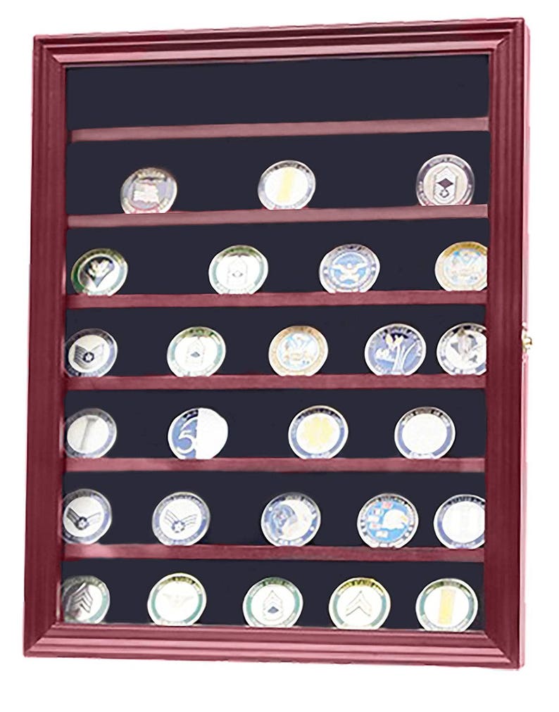 Military Challenge Coin Display Case Rack Etsy