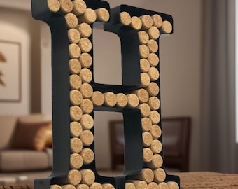 Wine Cork Holder Letter H | Decorative Wall Art