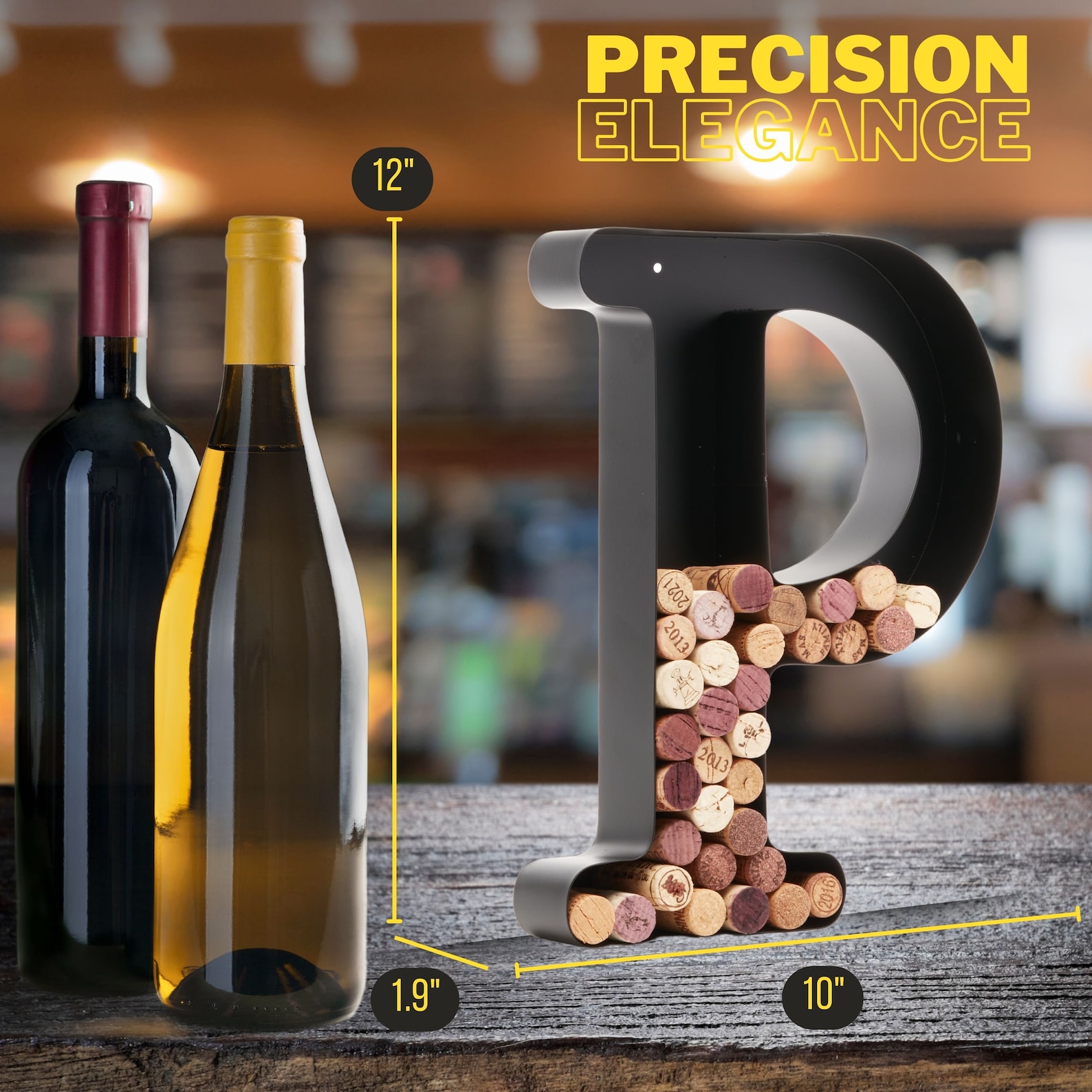 Letter P Wine Cork Holder, Wall Decor, Drinking Lover Gift