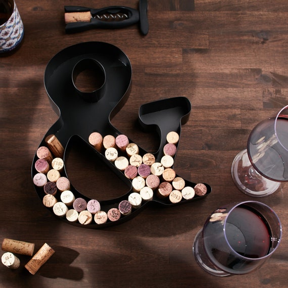 Custom Wine Cork Holder (A-Z) (And), Decorative Wine Letters Cork Holder  (And), Wall Art Cork Holder Decor (And), Drinking Lovers Gift
