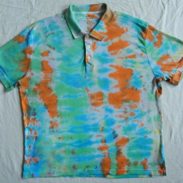 mens polo tie dye