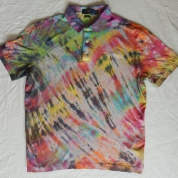 Tie Dye Polo Shirt Etsy