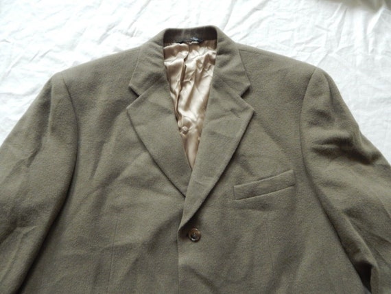 Camel Hair Gray Suit Coat Blazer Jacket - 44R Men… - image 4