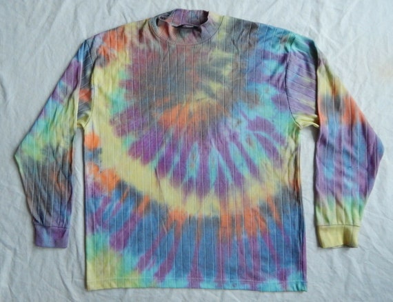 Tie Dye Rainbow Purple Turtleneck 