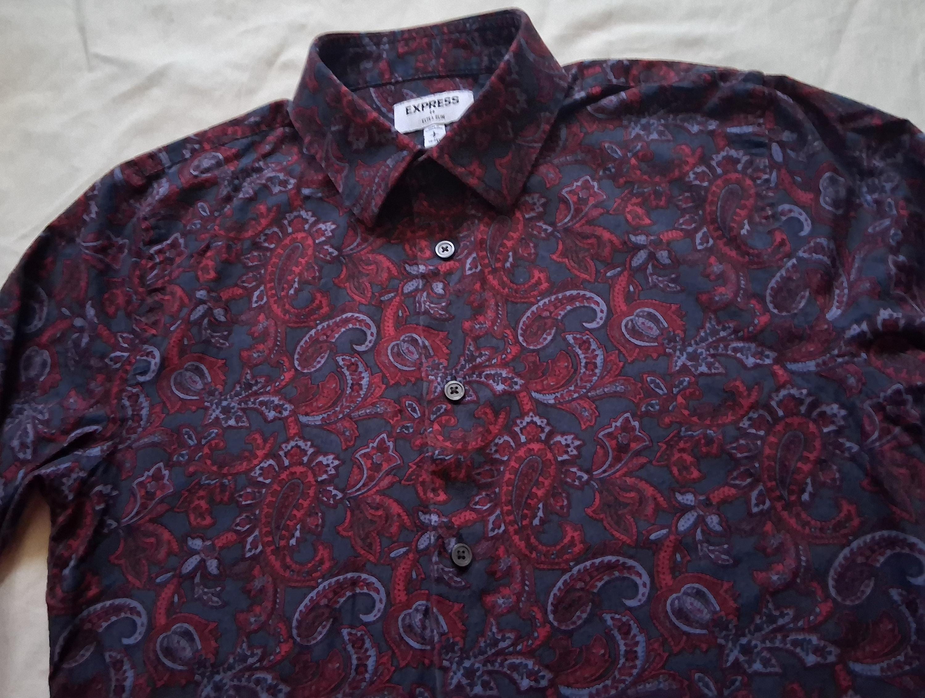Purple paisley shirt - Etsy 日本