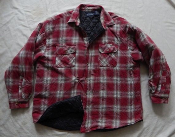 Quilted work shirt deals