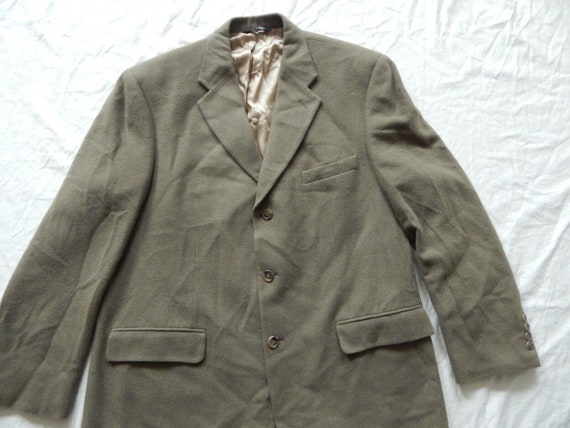 Camel Hair Gray Suit Coat Blazer Jacket - 44R Men… - image 3