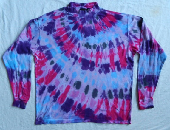 Tie Dye Purple Green Blue Pink 