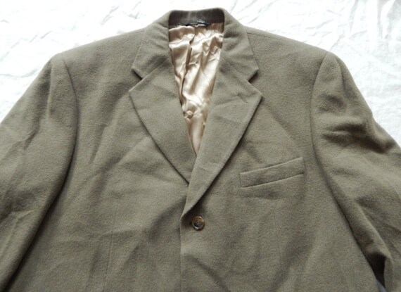 Camel Hair Gray Suit Coat Blazer Jacket - 44R Men… - image 8
