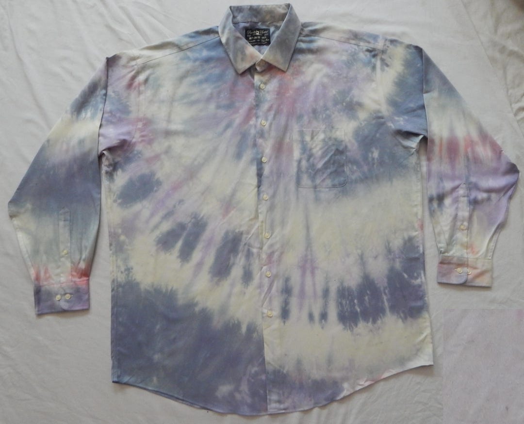 Tie Dye Purple Men's Short Sleeve Shirt