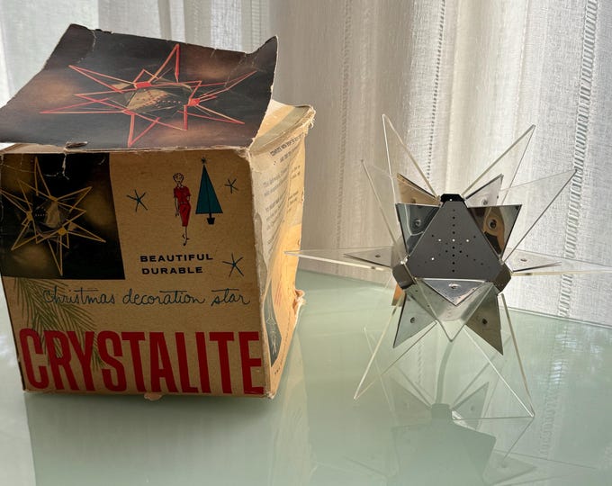 Vintage Mid-century Modern Lucite/aluminum Atomic Star 
