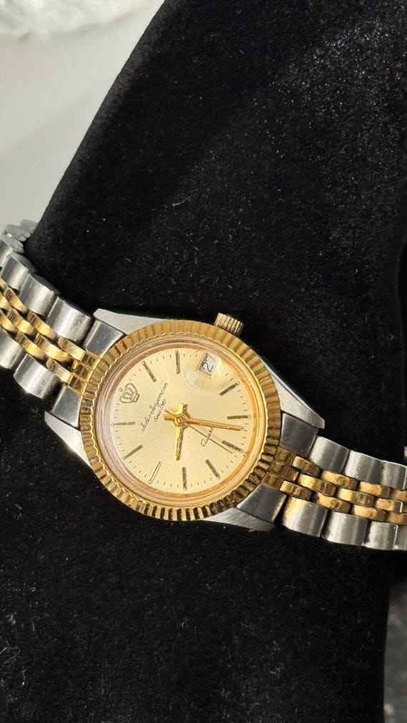 Vintage Ladies Two Tone Jules Jurgensen Quartz Wristwatch
