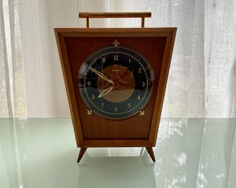 Vintage MCM Herschede Clock - Mid-Century Modern - Desk Clock