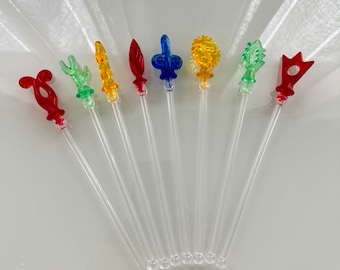 Vintage Plastic Swizzle Sticks (set of 8)