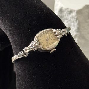 10 K White Gold Vintage Bulova - Etsy display picture 1