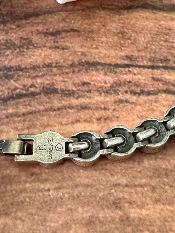 Signed Patricia Locke Multi-Color Silvertone Brac… - image 8