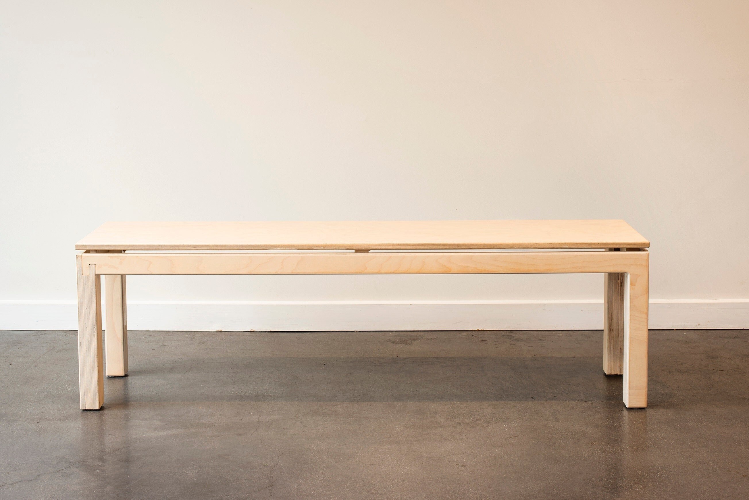 Plywood bench outlet