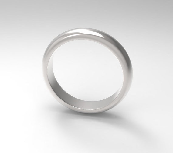 Wedding Band 5mm Half Round Style made in Solid Sterling 925 Silver Stackable Ring for Men or Women Size 4 to 16