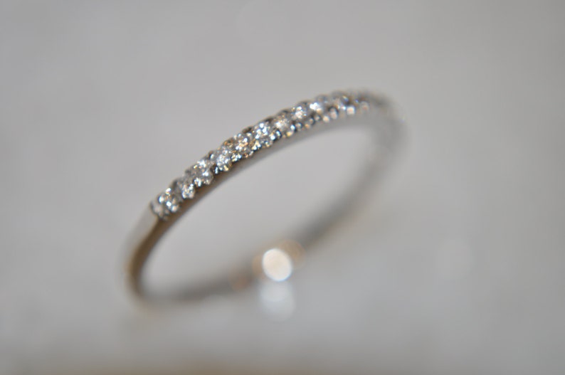 Diamond Stackable Wedding Band or Anniversary Ring Set with 0.18 ct H color I1 clarity Made in 14K White or Yellow Gold