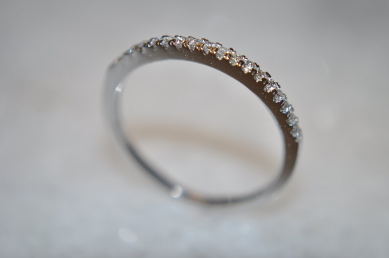 Diamond Stackable Wedding Band or Anniversary Ring Set with 0.18 ct H color I1 clarity Made in 14K White or Yellow Gold