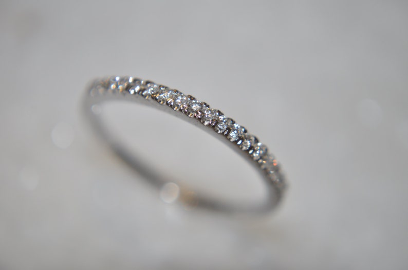 Diamond Stackable Wedding Band or Anniversary Ring Set with 0.18 ct H color I1 clarity Made in 14K White or Yellow Gold