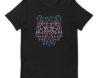 Transgender Pride Geometric Bear T-Shirt, Trans Pride Graphic Tee