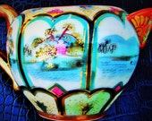 Chinese Hand Painted Creamer Porcelain Antique Floral China Marked on Bottom Vintage Gift Box Tabletop Kitchen Art Handpainted Cream Pitcher