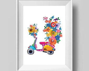 Floral Vespa