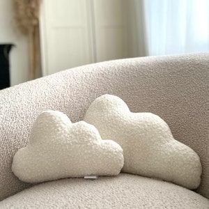 Handmade boucle cloud cushion set small and large