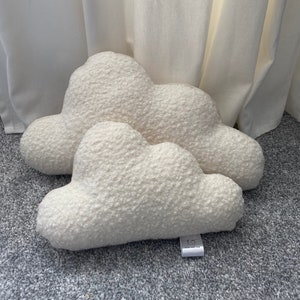 Boucle cloud cushion set neutral nursery decoration boucle cloud pillow baby nursery decor cloud nursery decor decorative cushions nursery