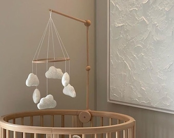 Boucle Mobile Handmade Baby Mobile Clouds Mobile Baby Nursery