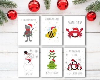 christmas card set etsy