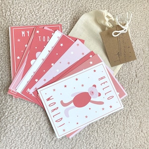 Lot de 24 cartes jalons pour bébé fille, thème animal rose, cadeau de shower de bébé, cadeau pour bébé, cartes jalons pour bébé, animaux de la forêt