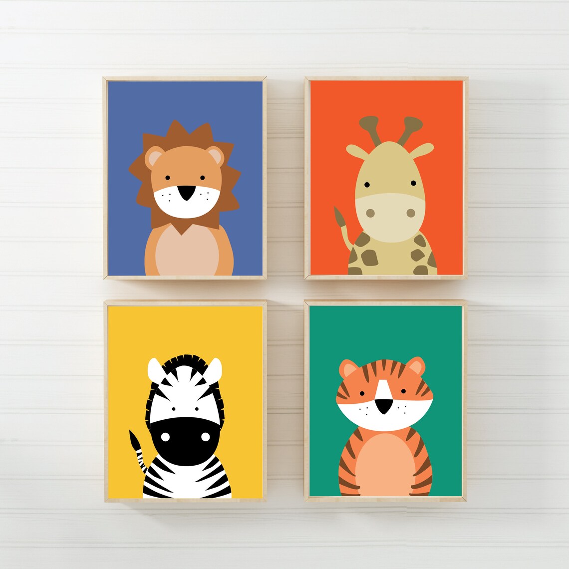 Animal Prints for Nursery Digital Download Wall Art X4 Animal Etsy