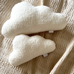 Boucle Cloud Cushion – Handmade Nursery Pillow, Neutral Nursery Decor