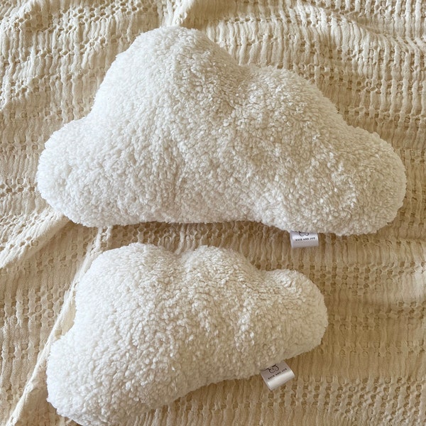 Cuscino a forma di nuvola di peluche cuscino a nuvola di sherpa decorazione neutra per la cameretta dei bambini cuscino per cameretta boho set di cuscini per cameretta boho a forma di nuvola cuscino a forma di orsacchiotto