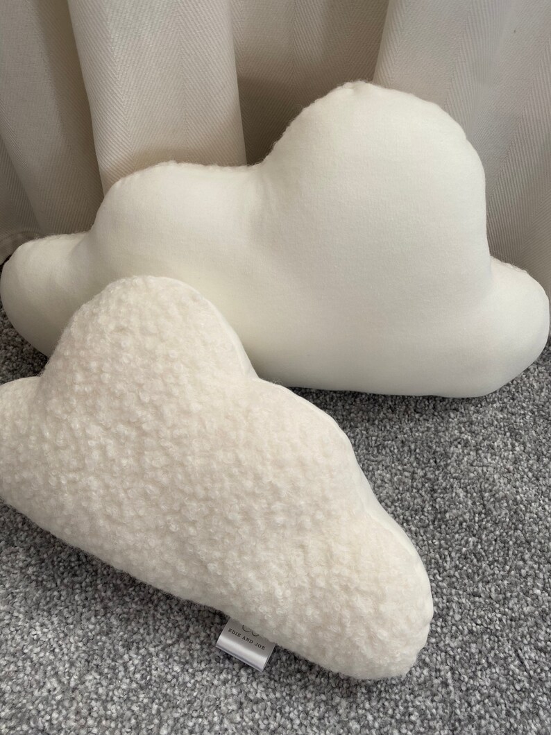 Handmade boucle cloud cushion set small and large