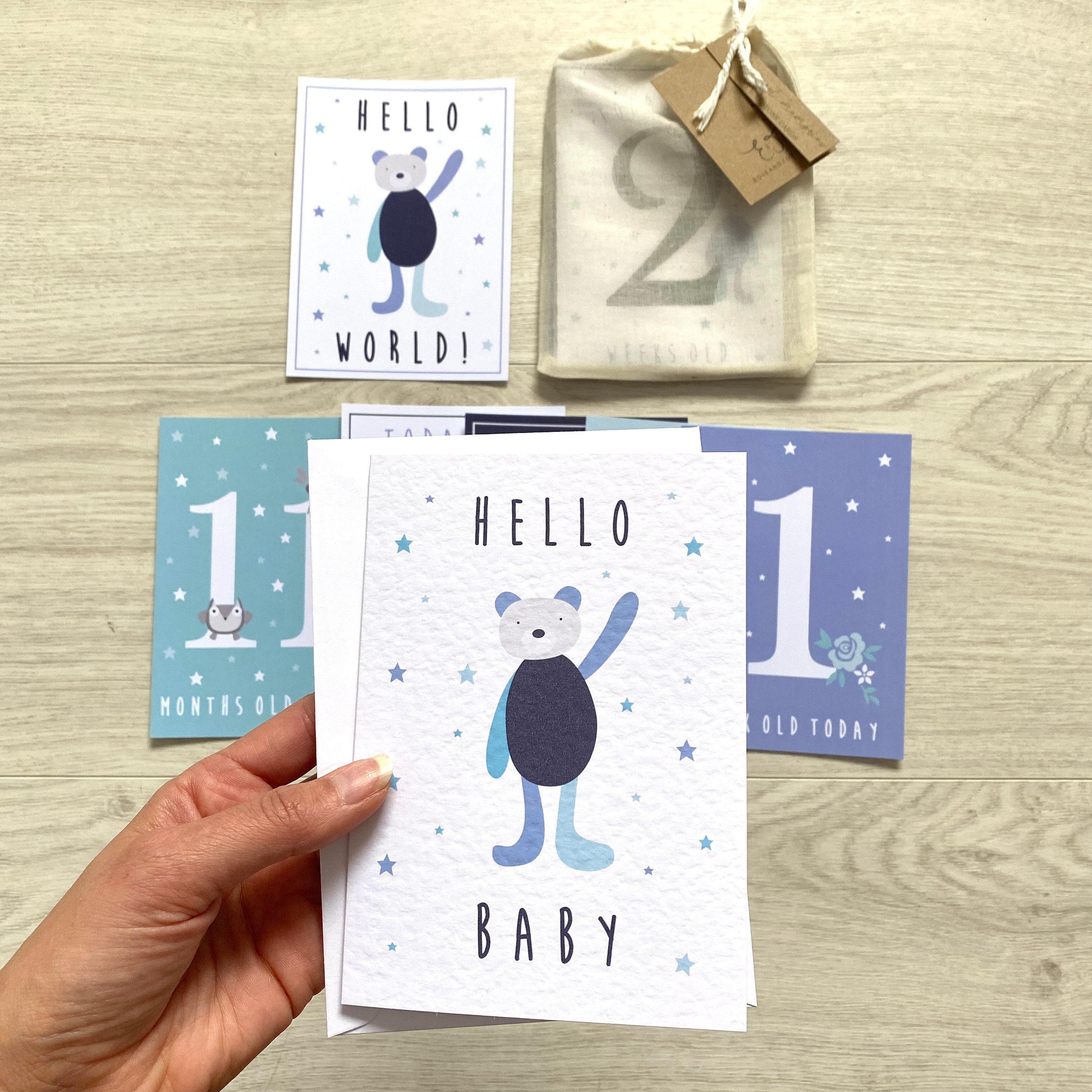 Baby Milestone Cards Boy Milestone Cards Woodland Animals Blue Navy ...