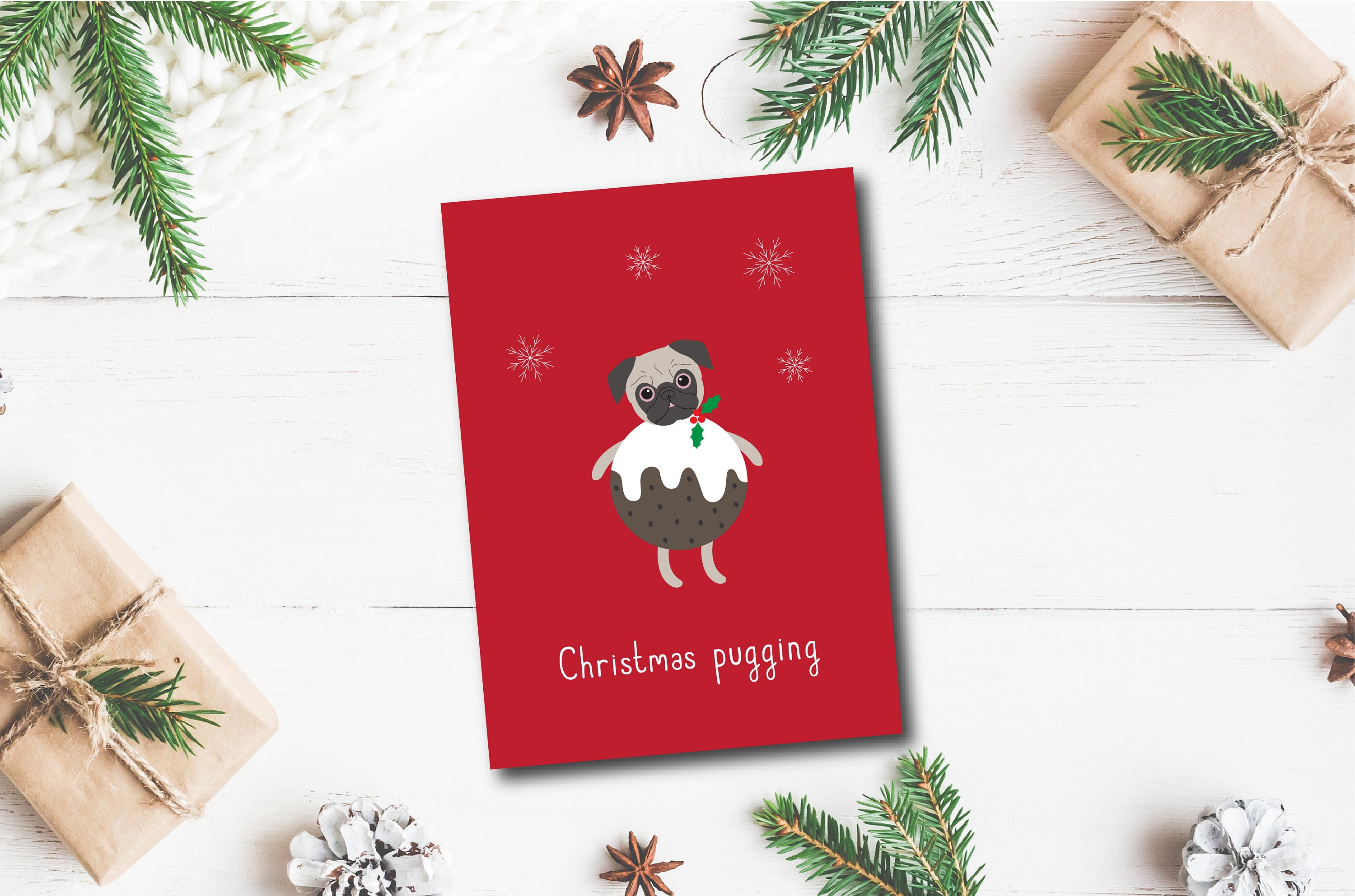 Christmas Card Pack Funny Christmas Card Set X6 Funny Pun Etsy