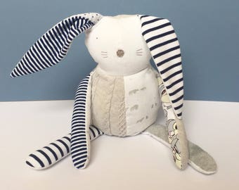 Memory Bunny soft toy - keepsake made from baby clothes
