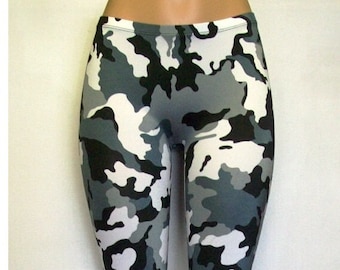 Camoflauge Leggings 5 Colors - Stretchy Spandex Great for Running, Yoga, Rave, Roller Derby Cosplay Costume and Everyday Wear!